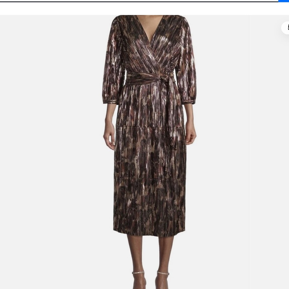 JOHNNY WAS Plus Size Tina Midi Wrap Dress XXL